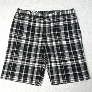 Lauren Ralph Lauren Bermuda Shorts size 16 Black White Checkered Light Stretch